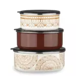 Saxlama qabı Sarina Emaye 6 parça Brown