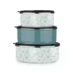 Saxlama qabı Sarina Emaye 6 parça Green