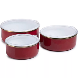 Saxlama qabı Bonera Emal 6 parca 14-16-18 sm Red